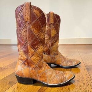 Longhorn Boot Eli Rios Collection • 
 Ostrich • Men’s 11 D Vintage Cowboy Boots